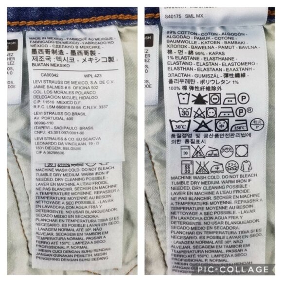 Levi's 501 CT Medium Wash Button Fly Tapered Leg Denim Jeans Mens 38x28.5 NWT - Picture 11 of 16